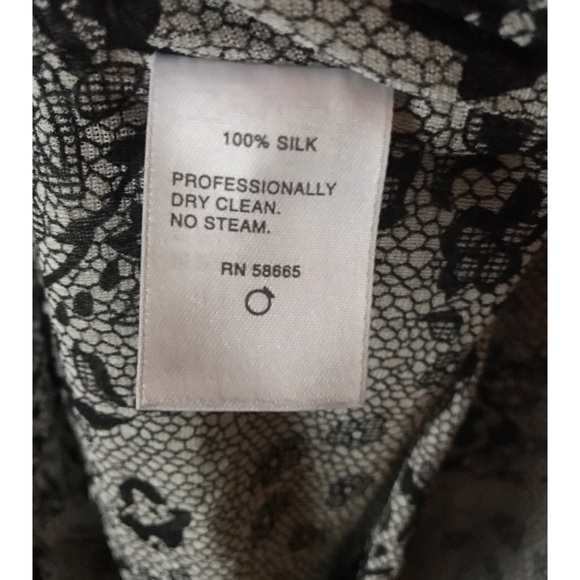 Classiques Entier Long Sleeve Black Lace Silk Top - Picture 5 of 8